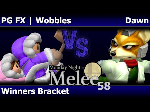MNM 58 Melee - PG FX | Wobbles (ICs) vs Dawn (Fox) - Winners Bracket