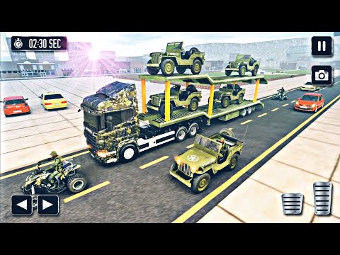 Real Army Vehicle Transport 3D || US Cargo Offroad Truck Mountain Driving || Unique Games
