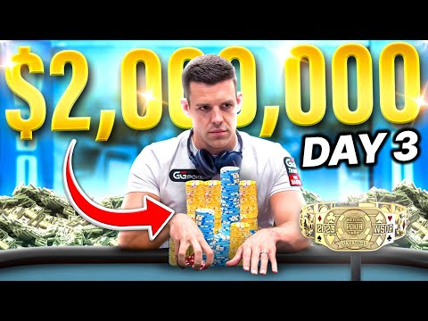 MY BIGGEST LIVE TOURNAMENT WIN EVER! - Day 3 $2,000,000 WSOP Main Event