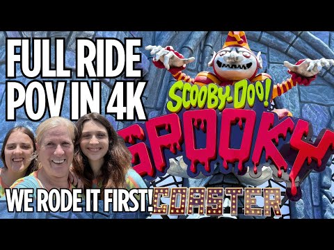 Scooby Doo Spooky Coaster - WHOLE NEW RIDE POV 4K 2025 - We were allowed to film day before opening!