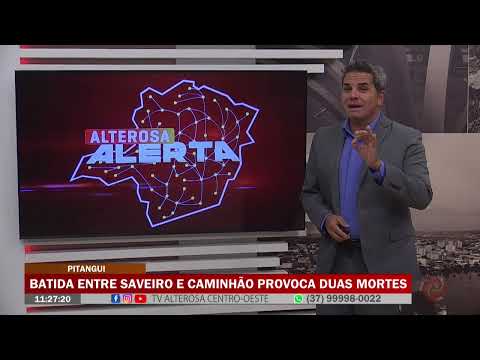 Pitangui: Batida entre Saveiro e caminhão provoca duas mortes