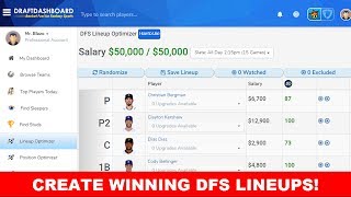 DFS Lineup Optimizer for DraftKings and Fanduel + Daily Fantasy Lineups!