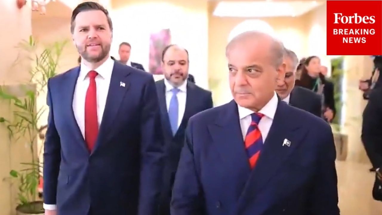 Video | JD Vance Meets With Pakistan's PM Ahead Of Iran Talks In Islamabad, Pakistan