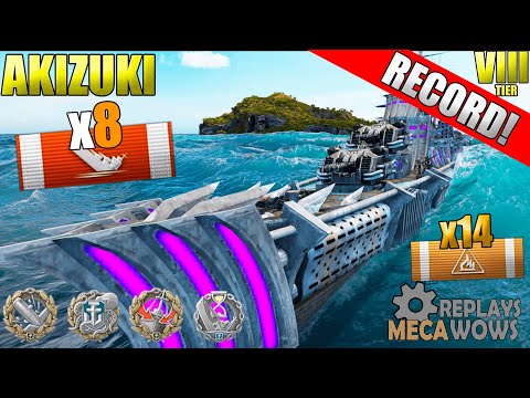 Akizuki 8 Kills & 208k Damage | World of Warships Gameplay 4k