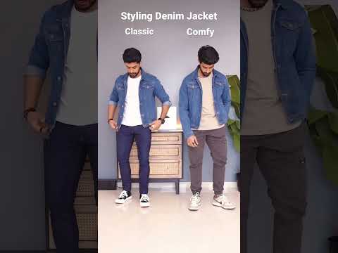 Styling Denim Jacket | Classic Vs Comfy 🔥 #style #fashion #shorts #mensfashion