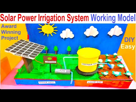 solar powered drip irrigation system working model for science project exhibition diy howtofunda