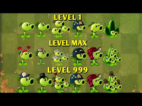 All Green Peashoter Level 1 VS Level Max VS Level 999 || Which Plant Will Win || pvz2