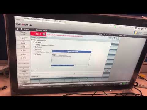 Backup de arquivo de dados de controle Siemens NC