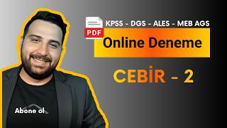 Cebir 2. Online Deneme - | KPSS | DGS | ALES | MEB-AGS |  #kpssmatematik