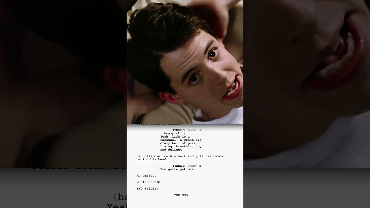 The Most Iconic Line Wasn’t in the Original Script 🎬 #ferrisbuellersdayoff #screenwriting #movie