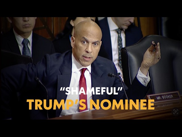 Sen. Booker ERUPTS on Trump’s Shameful Nomination.