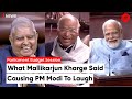 Mallikarjun Kharge S Comment Caused PM Modi Jagdeep Dhankhar To Laugh Parliament Session