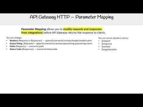 API Gateway HTTP Parameter Mapping - AWS Course