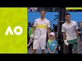 Novak Djokovic vs Daniil Medvedev on-court walk on (F) | Australian Open 2021