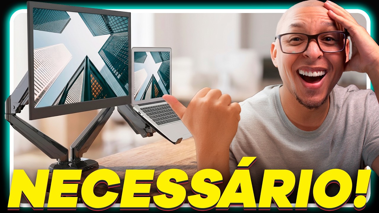 Muito bom no setup, mas quase ninguém liga pra isso! Braço articulado, monitor, notebook e tablet