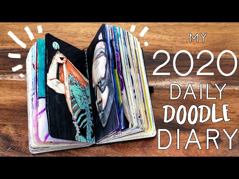 I tried drawing EVERY DAY for A YEAR - SKETCHBOOK TOUR