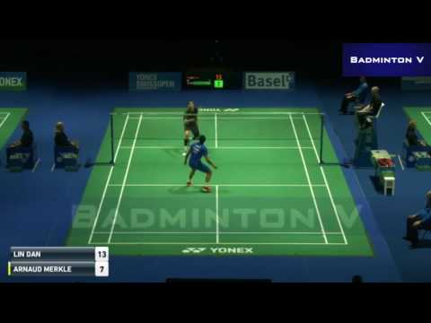 Arnaud MERKLE - Lin DAN : Winning shots from Arnaud !!