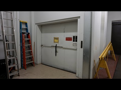 Original 1946 OTIS manually controlled traction freight elevator @ 505 King St, La Crosse, WI