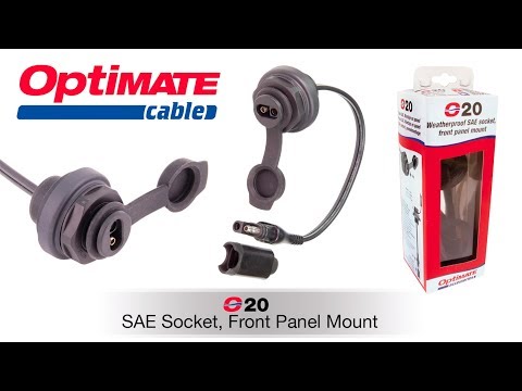 OptiMate Cable (EN): O-20 SAE Front Mounting Panel Socket