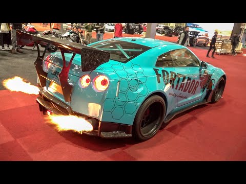 Supercars Revving at Car Show - 1000HP Skyline R33, Top Secret Supra, Valkyrie, Widebody GT-R R35