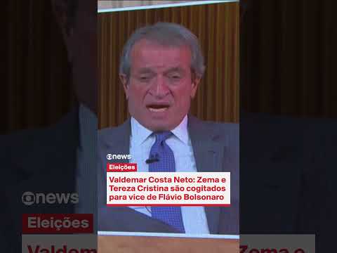 Valdemar Costa Neto: Zema e Tereza Cristina são cotados para vice de Flávio Bolsonaro | Estudio I