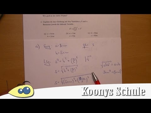 Aufgabe 3 - Gleichung umstellen, Pythagoras, Pyramide | AB 0037