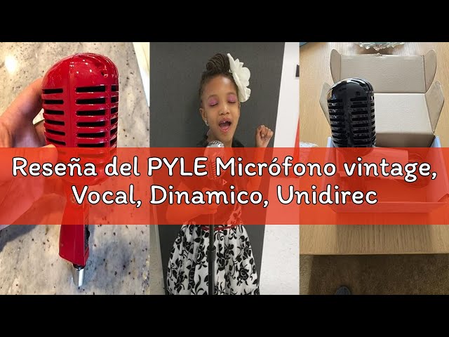 Vídeo relacionado con PYLE Micrófono vintage, Vocal, Dinamico, Unidireccional, Cable XLR, Universal