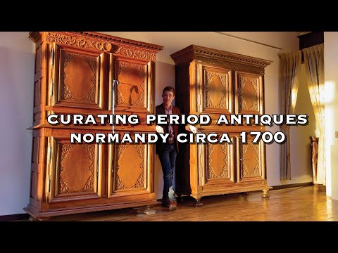 Fine French Country Furniture / 18th century "Provincial" Antique Norman Armoires (Decorative Arts)