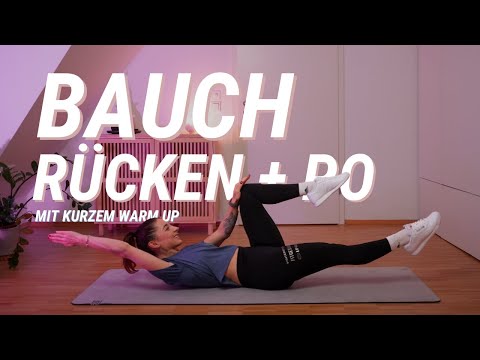 Bauch Rücken Po Training | Bauch Workout | auf Musik | 20 Min. | kein Equipment