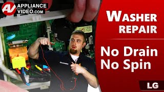 Washer Repair: Will Not Drain — Electronic Control Troubleshooting & Diagnostics
