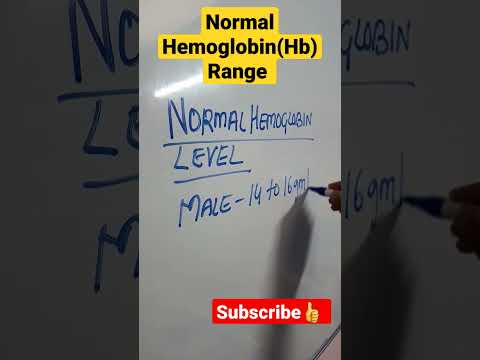 Normal Hemoglobin level |Hemoglobin in male or female | blood test | Hemoglobin test #shorts #viral