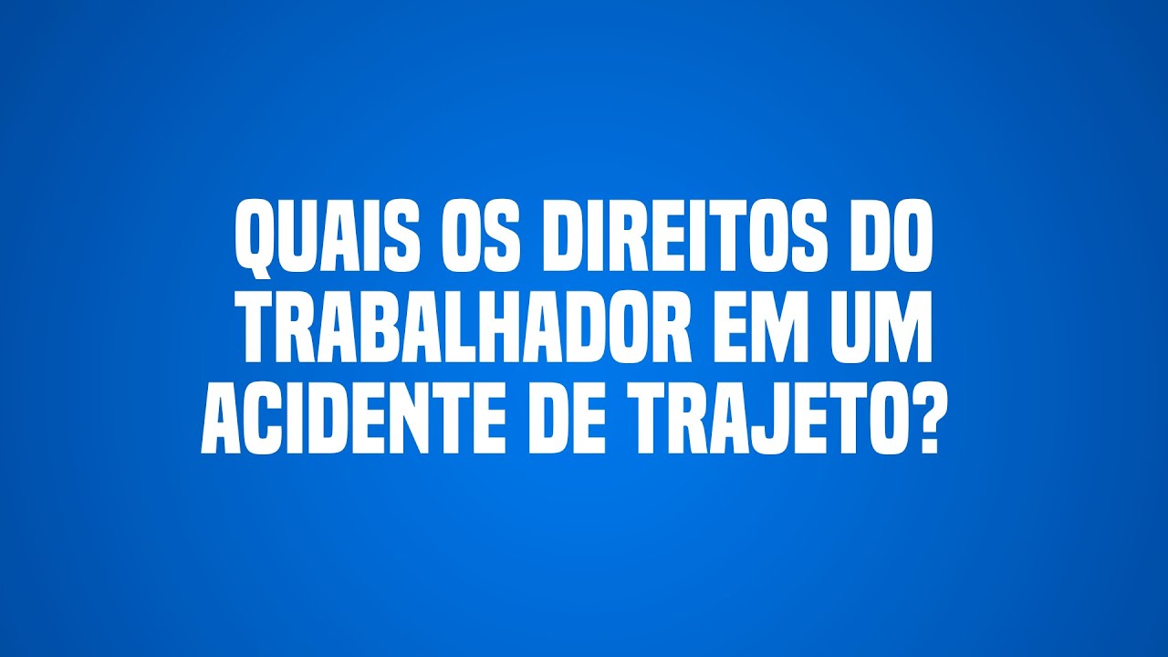 Quais os direitos do trabalhador em caso de acidente de trajeto? #advogado #trabalho #emprego
