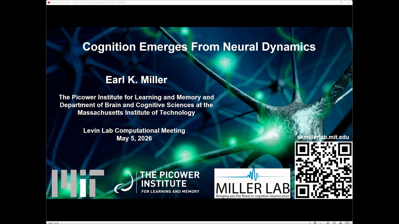 "Cognition Emerges from Neural Dynamics" by Earl Miller