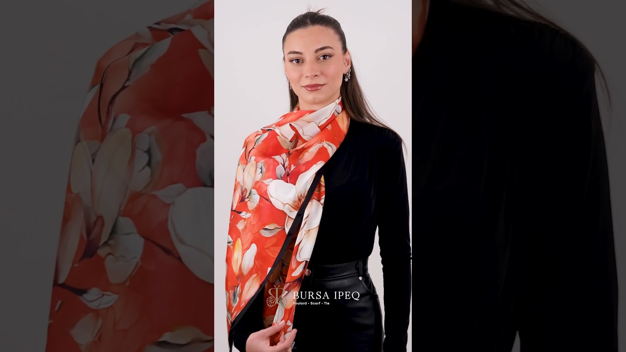 Bursa İpek’in zarafeti şimdi Kırmızı Nergis Deseniyle karşınızda! 🌸✨ #bursaipek #ipekeşarp #fashion