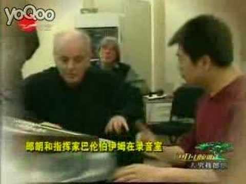 Lang Lang in the recording studio with Barenboim