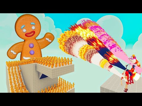 100x GINGERBREAD + 1x GIANT vs 3x EVERY GOD Totally Accurate Battle Simulator TABS