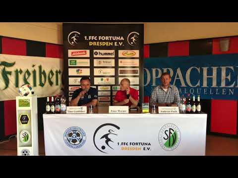 Pressekonferenz nach dem Spiel gegen den Bischofswerdaer FV 08