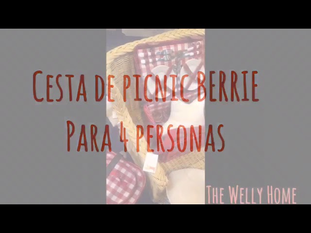 Vídeo relacionado con Jradse Set de Cesta de Picnic de Mimbre Premium para 2 Personas, con Compartimento Refrigerante, Correa Extraíble, Platos, Vasos, Cubiertos, para Acampada, Exteriores, Excursiones de un Día, Rojo
