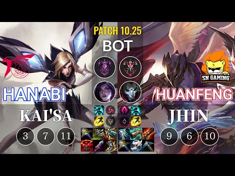 TLN Hanabi Kai'Sa vs SN huanfeng Jhin Bot - KR Patch 10.25
