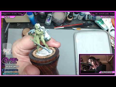 Shoshie & #ToadPainting co-stream & paint The Easter Pinup by Kingdom Death Miniatures! pt1