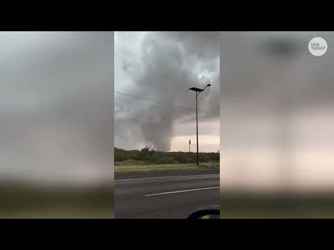 Tornado in Texas, rain and flooding in Oklahoma captured in witnesses' raw footage