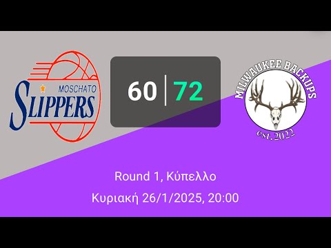 Moschato Slippers 60-72 Milwaukee Backups - (Round 1 Cup -26/01/2025)