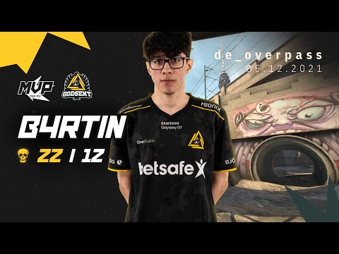 MVP CSGO POV: GODSENT b4rtiN (22/12) vs NiP (de_overpass) @ IEM Winter