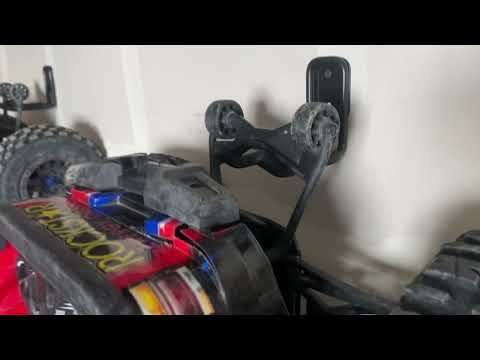 Traxxas Xmaxx wall mount by Husky from The Home Depot.