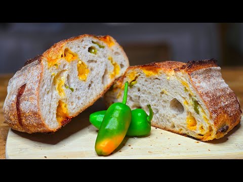 PANE al cheddar e peperoncino calapeรฑo CON LIEVITO MADRE