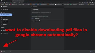 How to stop google chrome  from automatically downloading the pdf files