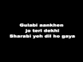 Gulaabi Aankhen by Atif Aslam - lyrics 