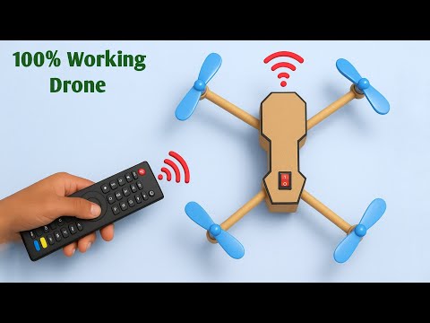 How to make DIY drone from cardboard and found items - homemade drone easy