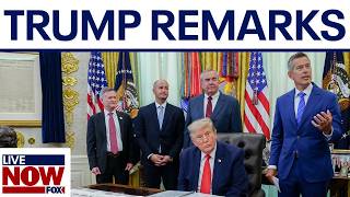 Trump takes questions on Iran, Ukraine &amp; citizenship