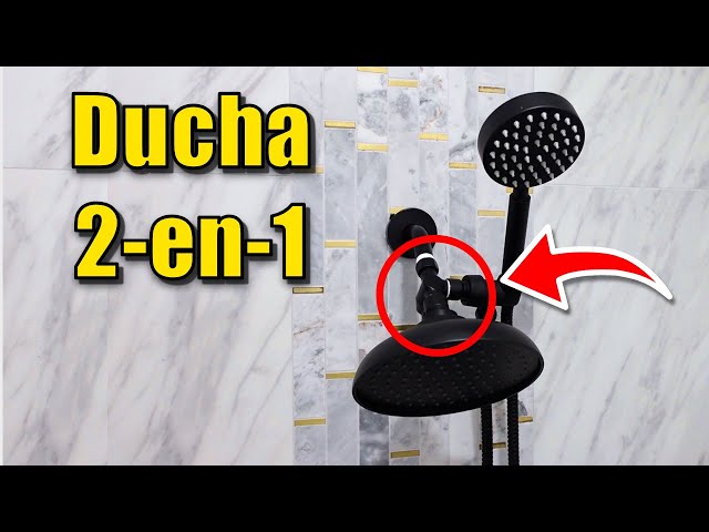 Vídeo relacionado con Grupo ducha Ducha de mano anticalcárea con soporte orientable. Flexo doble engatillado